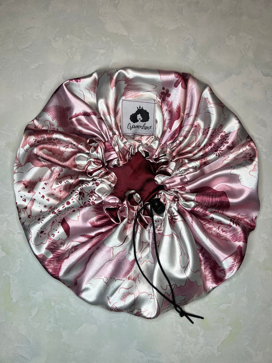 Crowning Love Adjustable Reversible Satin Bonnet