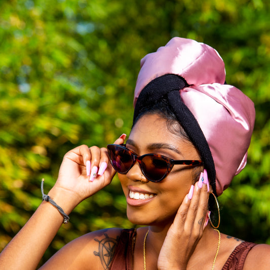 Luxe Satin Microfiber Hair Towel