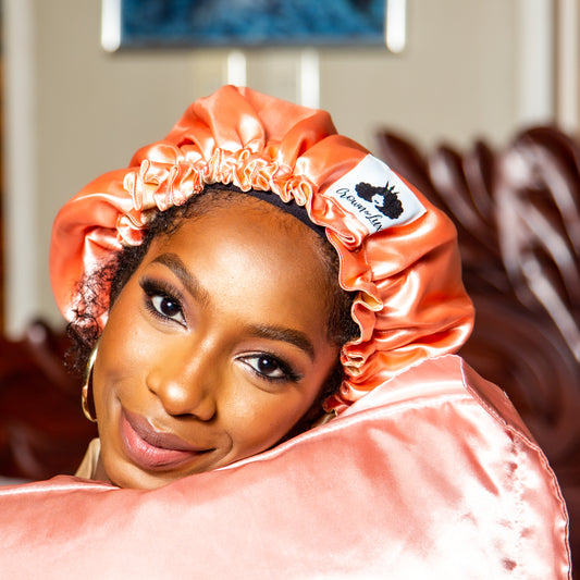 Camellia Reversible Satin Bonnet (Adjustable)
