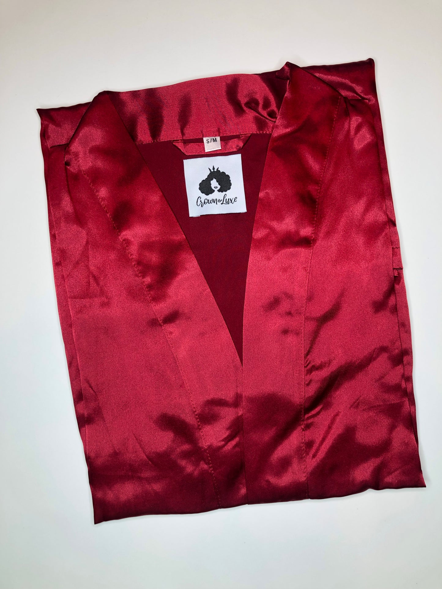 Luxe Satin Robe- Red